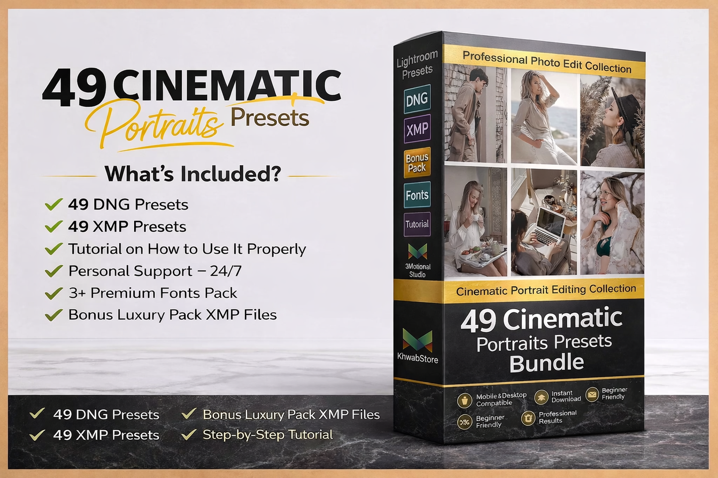 KHWABSTORE™ – Signature Cinematic Portraits Presets